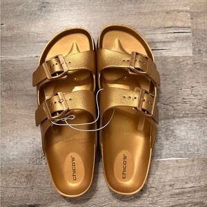 Chico's Metallic Gold Kids Sandals